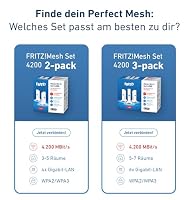 Fritz!Mesh Set 4200 2er-Set (2X Fritz!Repeater, ideal für Internetrouter oder Glasfasermodem (ONT), WLAN-Abdeckung für 3-5 Räume, Triband Wi-Fi 6 mit bis zu 4.200 MBit/s, deutschsprachige Version) – Ansicht 6