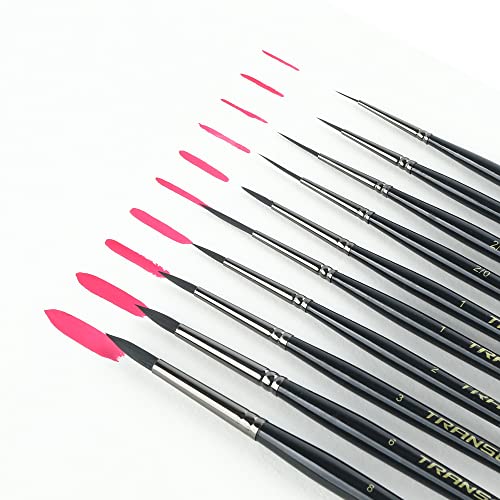 Transon TRLN10 10Pcs Small Detail Miniature Model Painting Brush Set thumb #7