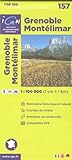  Grenoble, Montélimar (France, Rhône-Alpes) 1:100.000 randonnée topographique, le cyclisme et la carte routière IGN n ° 157