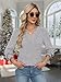Sweaters for Women Tops 2025 Winter Clothing Comfiest Airport Outfits Early Fall Fashion Must Haves Long Sleeve Shirts Tunics Anthropologie Dress Clothes LightGray L