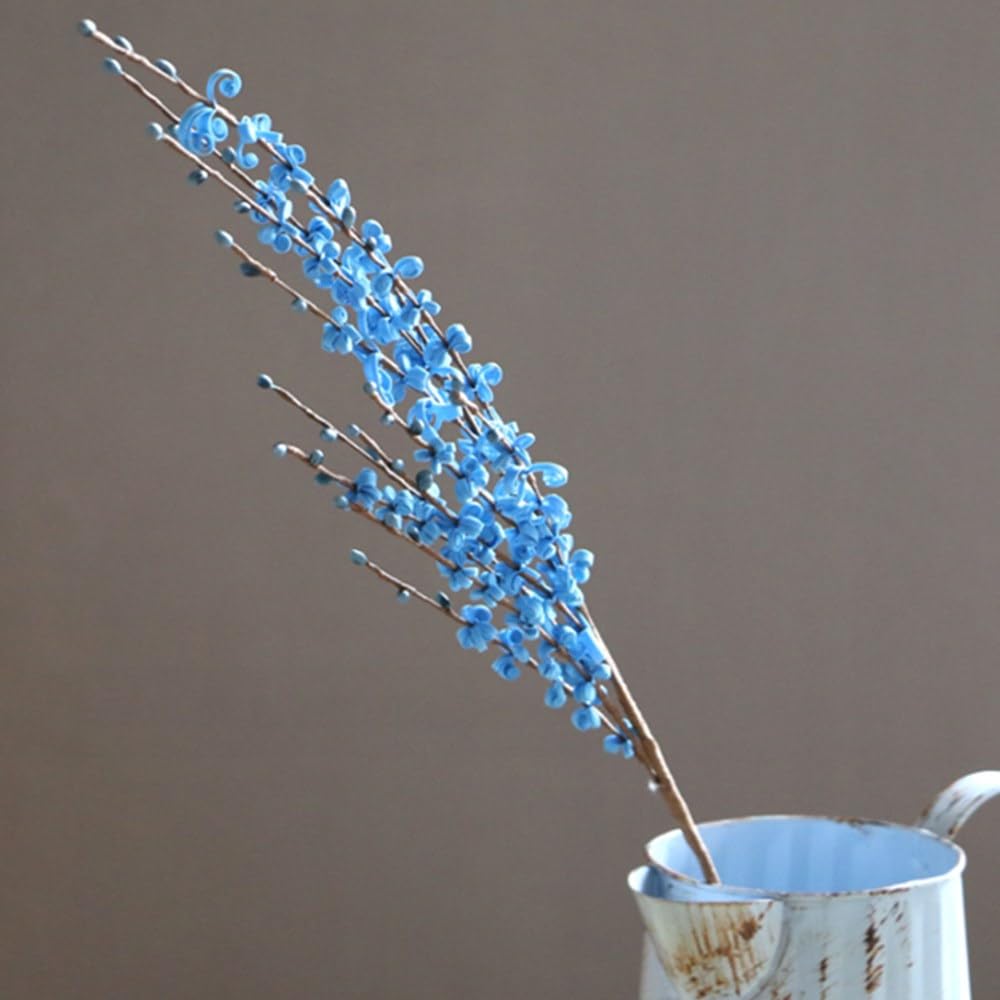 OUKEYI 8 Pcs 29.5“ Long Artificial Jasmine Flowers Tall Fake Flower Bouquet Faux Jasmine Plants Dry Branches for Wedding Home Party Office Party DIY Decor (sky blue) - Image 2