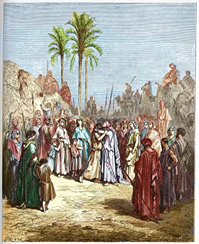 Affiche Réconciliation Jacob et Esaü Gustave Doré Déco