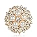 Produktbild Kurphy Elegante Imitation Perle Strass Legierung Broschen für Frauen Brosche Pin Kleid Mantel Zubehör Niedlichen Modeschmuck
