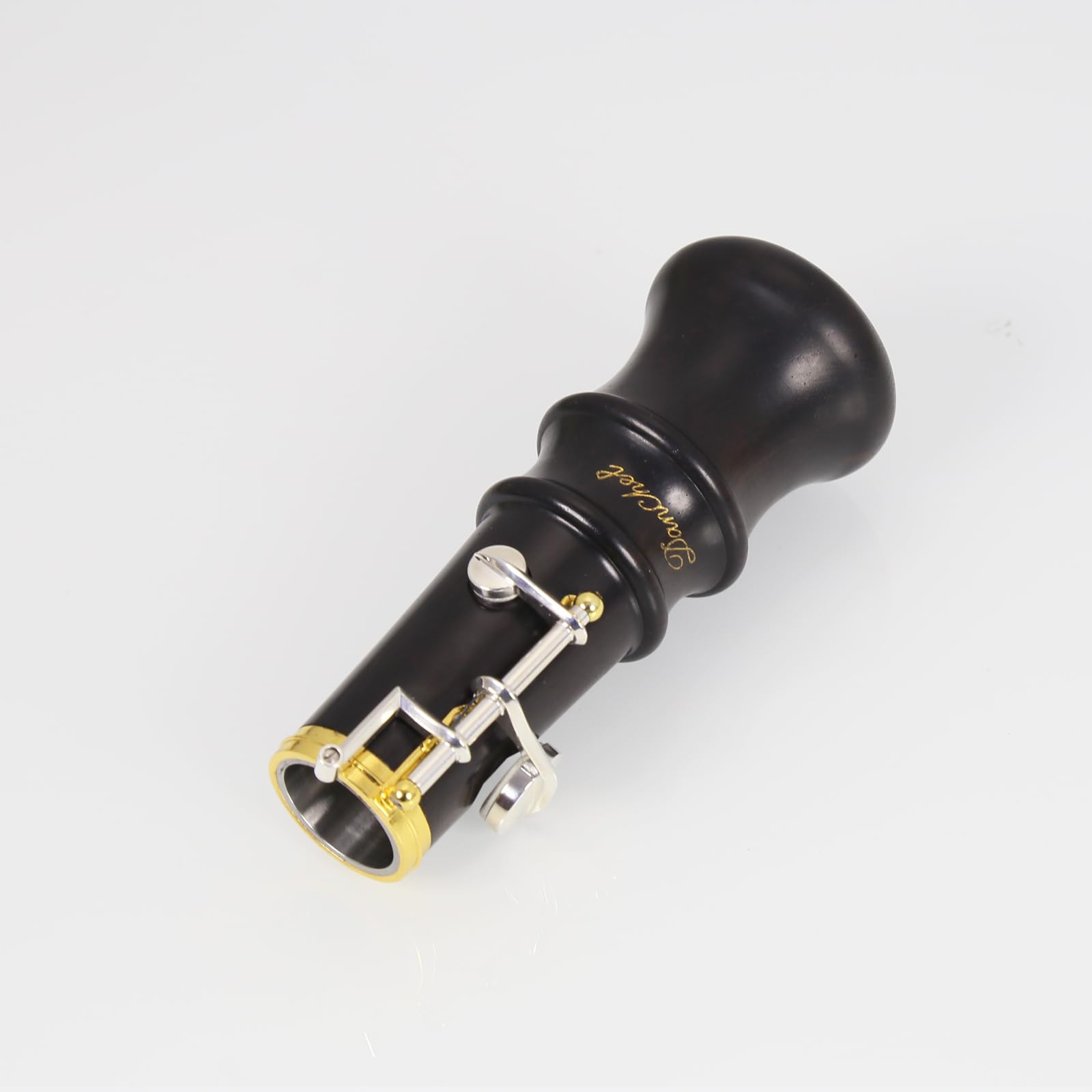 Oboe Professional Level - Corpo in ebano argentato semiautomatico, con foglia di tubo, panno per la pulizia, tampone di oboo, carta assorbente, supporto per pollice, cacciavite, guanti, valigetta