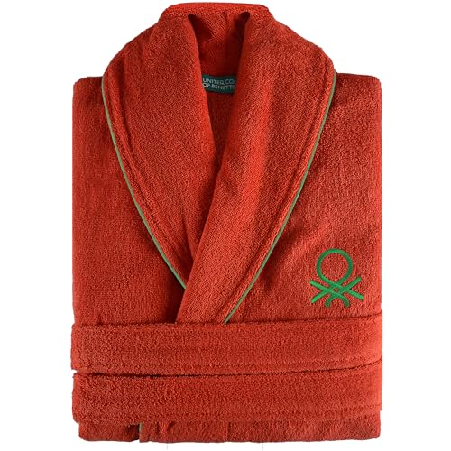 UNITED COLORS OF BENETTON. Surtido Albornoz M/L 360GSM 100% ALGODÓN, Rojo ó Gris