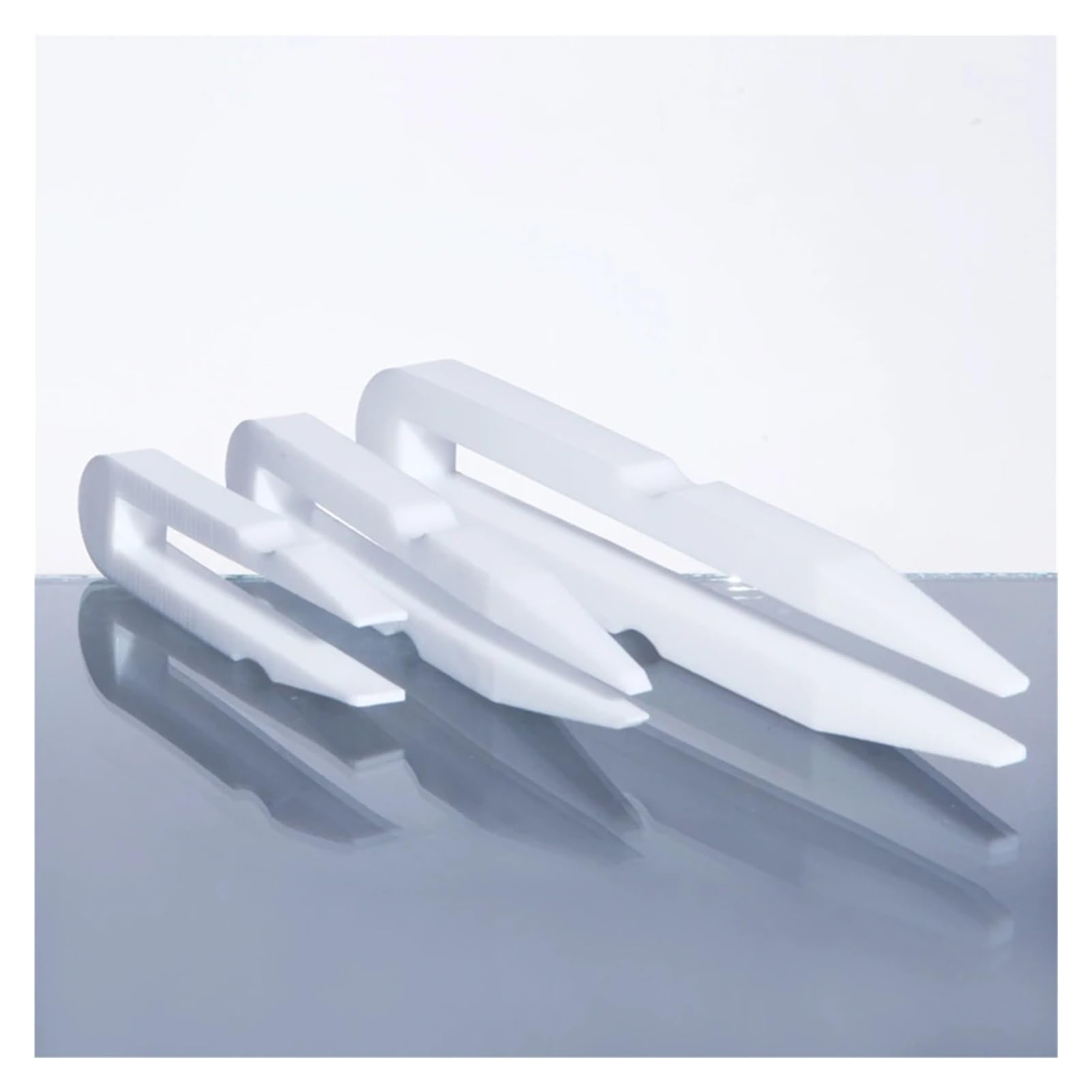 1 pz. Pinzette da Laboratorio in PTFE F4 ispessite Pinzette in PTFE 100/150/200 mm Forte Resistenza agli acidi e alle basi(200mm)