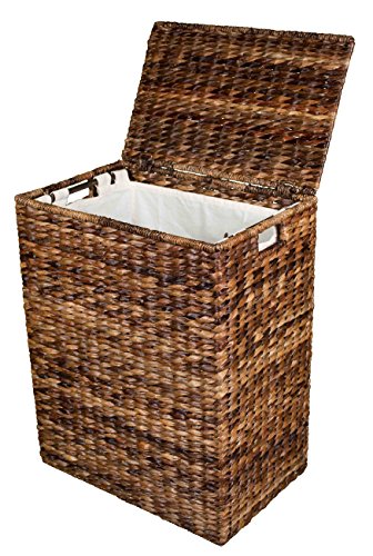 Image of BirdRock Home Abaca Laundry Hamper - Hand Woven - Removable Canvas Laundry Bag