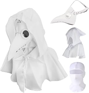 Plague Doctor Mask Cloak, Halloween Long Nose Beak Gothic Retro Steampunk Costume