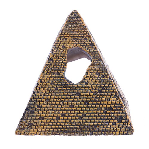 Aquarium Hars Egyptische Piramide Rockery Verbergen Grot Vis Tank Ornament Decor Nieuwe aquarium decoratie vis tank ornament aquarium decor kunstmatige landschap voor vis tank grot buis leisteen set vuurtoren - Image 5
