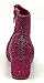 Forever Girls Rhinestone Boots Kids Low Heel Dress Booties Iceberg-12K Shoes Fuchsia Rhinestone 9