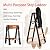 Telescoping Ladder Extension Telescopic Collapsible Rv Telescope Foldable Extendable Tall Compact Aluminum Ladders for House Roof Travel Trailers Adjustable Retractable 330lbs Capacity AType 1.7m