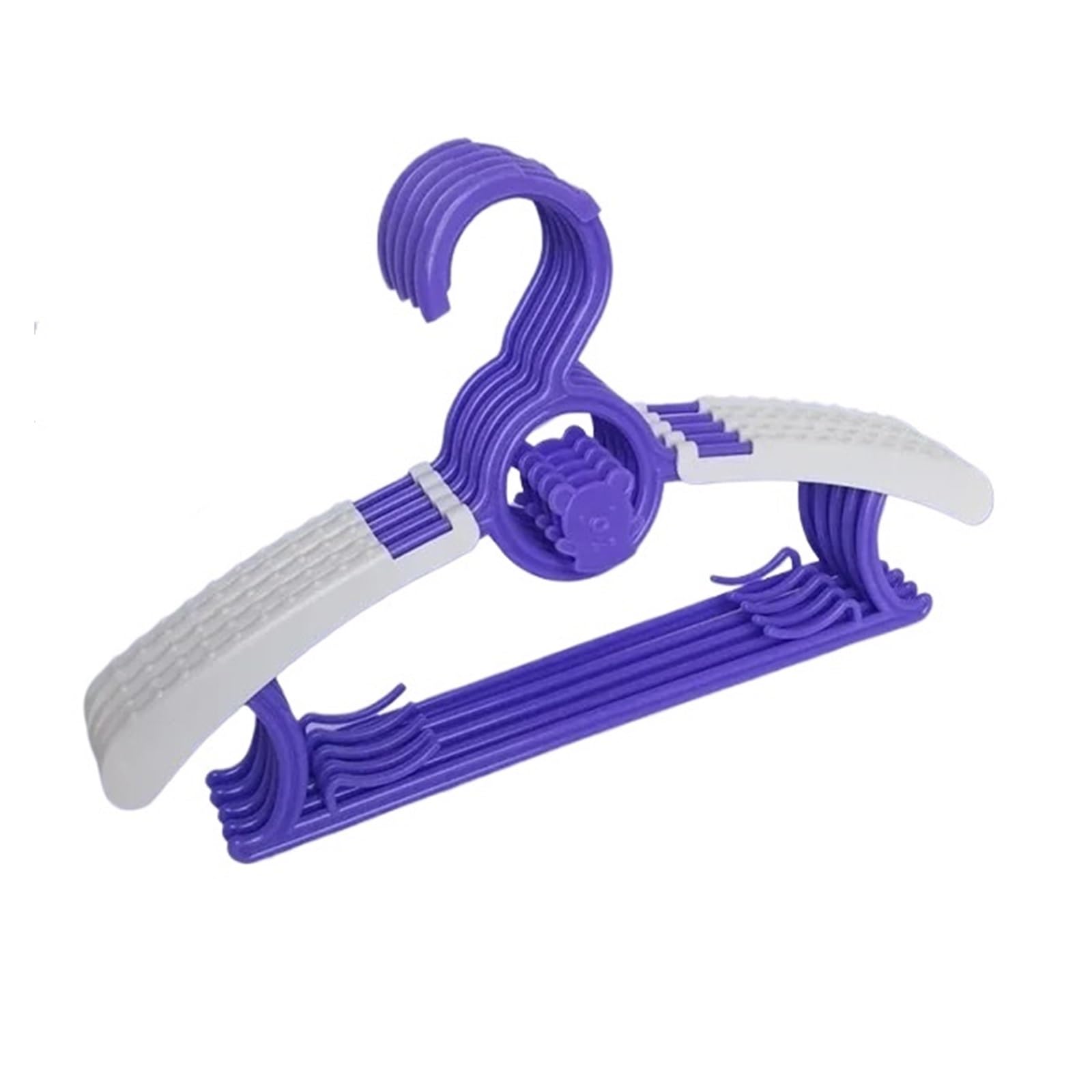 KFGISD, Coats Rack Non-slip Clothes Hanger Adjustable Storage Hangers Cute Clothes Organizer Closet ，Hangers(Purple,20PCS)