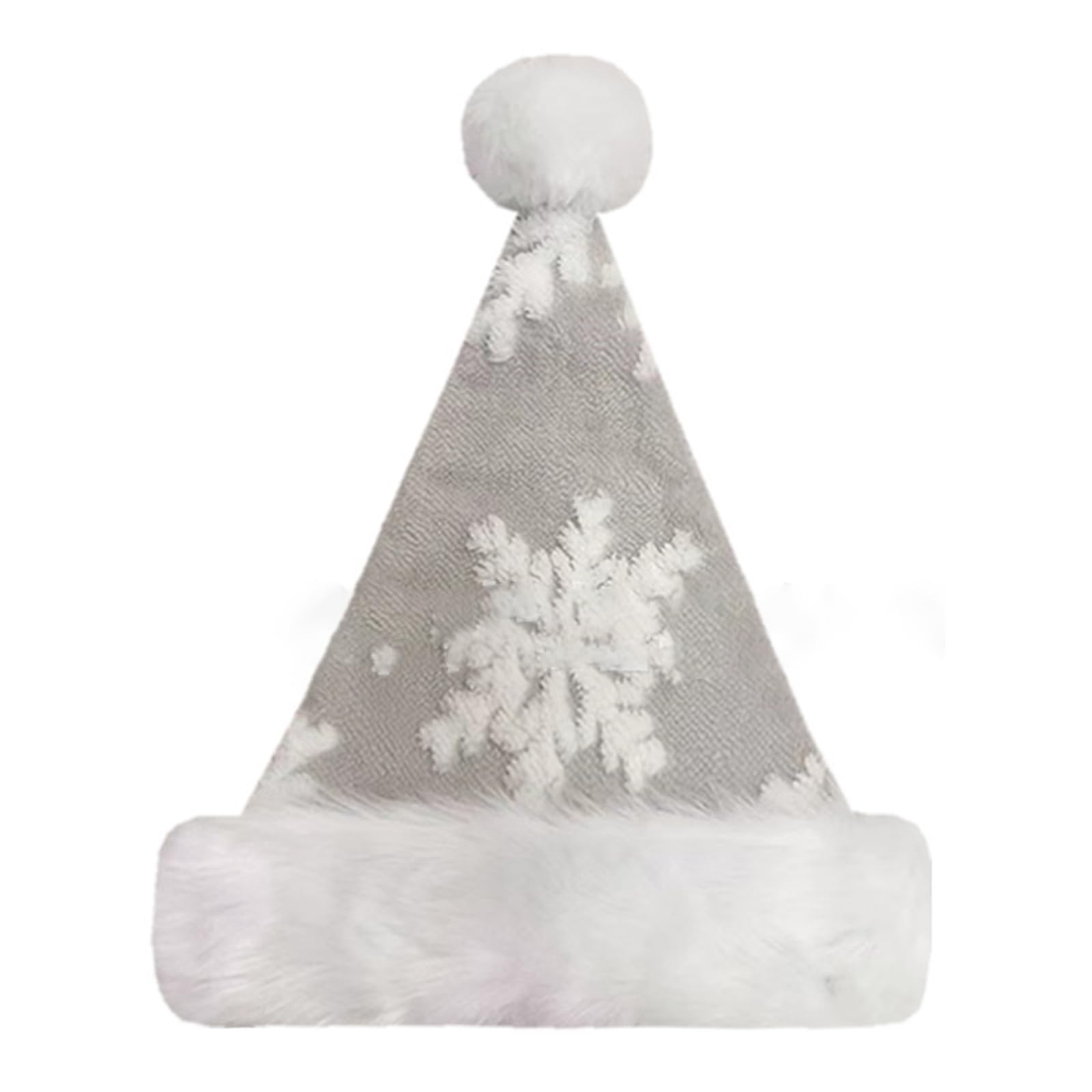 Buxuaaaa Christmas Hat for Holiday Event SantaClaus Hat for Adults Children Snowflake Santa Party Props Holiday Christmas Accessory Velvet Santa Winter