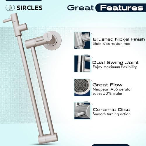 Sircles PFF1601 Pot Filler Faucet - Brushed Nickel Finish thumb #3