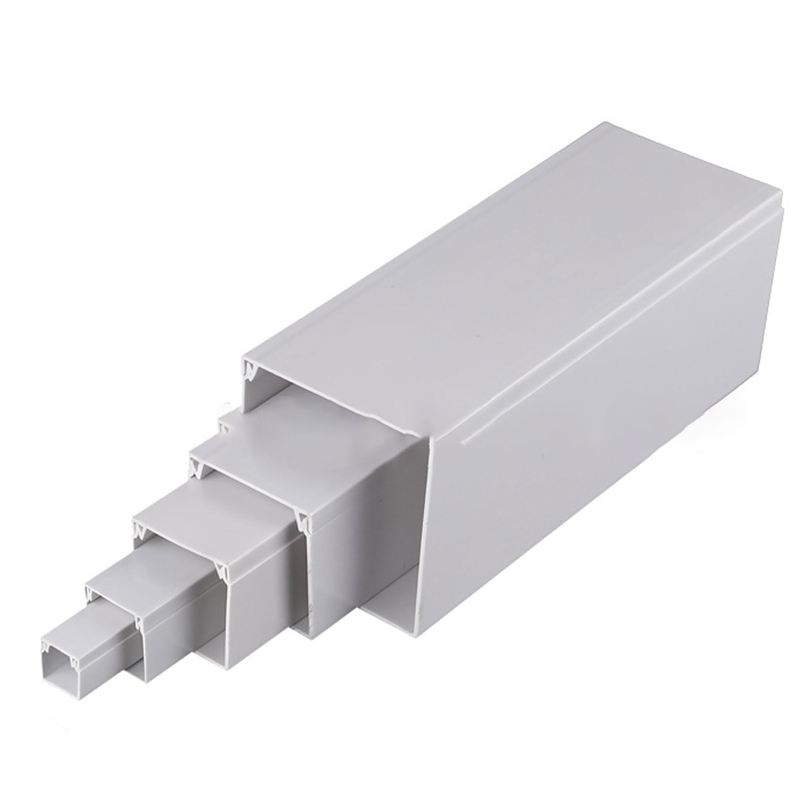 Kabelhalter, Selbstklebende Kabelkanäle, Verschiedene Größen, weiß, 2er-Packung à 1 m(25 * 25mm)