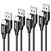 Produktbild AVIWIS USB Phone Ladekabel [4Pack 0.3M 1M 2M 3M] Nylon USB Schnellladekabel and Datenkabel Kompatibel für Phone 11 11pro 8 7 6 5 -Schwarz