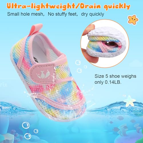 Image of FEETCITY Toddler Water Shoes Boys Girls Swim Shoes Quick Dry Kids Aqua Socks Barefoot for Beach Swimming Pool