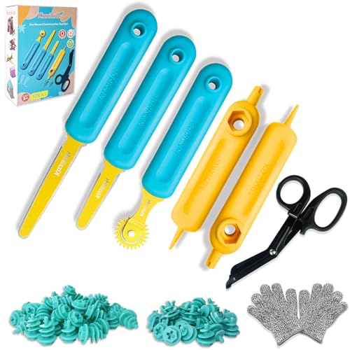 Image of Kizzikids 149 PCS Cardboard Tools Kit + 180 PCS Cardboard Screws (Blue)