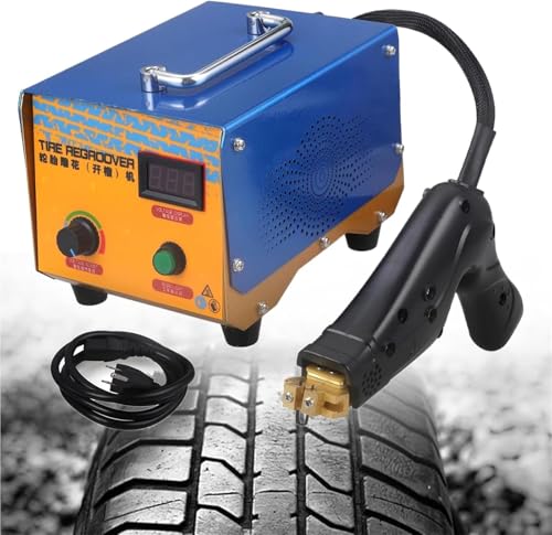 Kit di utensili per la scanalatura dei pneumatici, con potenza di 1000 W, lame a forma di U e a V per incisione e ristrutturazione di pneumatici in gomma