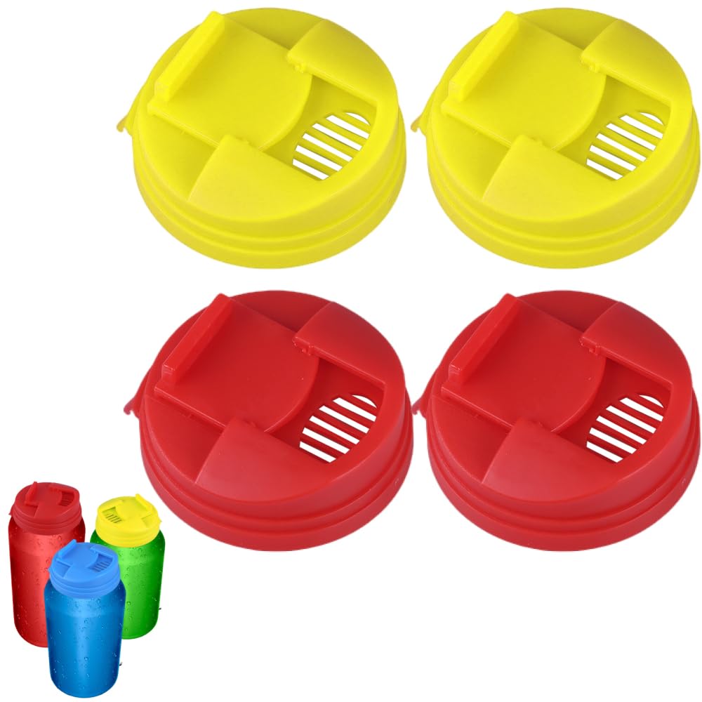 Drink Can Lid Covers,4 PCS Leakproof Replacement Can Lids Protection Reusable for Glass Cups,Can Juice Beverages