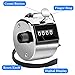 FEBSNOW Hand Tally Counter 4 Digital Clicker Counter for Sport Row School Event (Metallic)