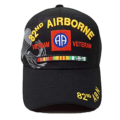 US Warriors Army 82nd 101st Airborne Division Veterans Hat Officially Licensed Military Cap (One Size, 82nd Airborne Vietnam Vet)