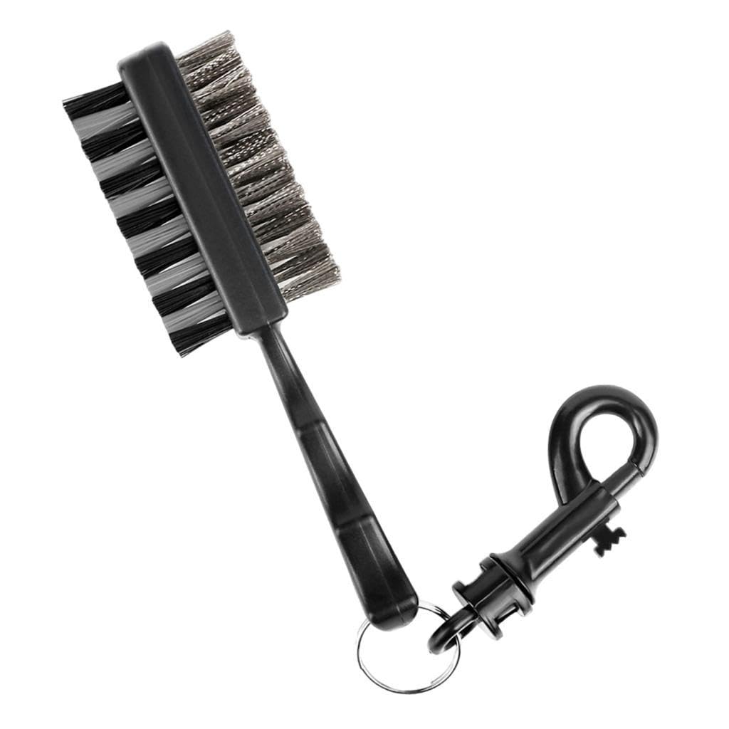 Merishopp Golf Club Cleaner Brush Cleaning Tool Putting Nylon Brush Steel Wire Head Black-image-24