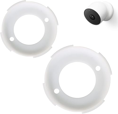TEYOUYI Placa de montaje para cámara Google Nest, pieza de repuesto para cámara Nest Cam al aire libre (batería), collar de bloqueo, accesorio para