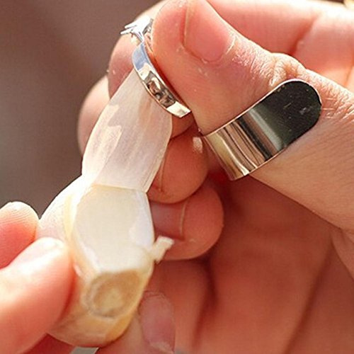 Buy Akruti 1 Piece Silver Garlic Peeler Stainless Steel Garlic Ginger Peelers Zesters Cooker