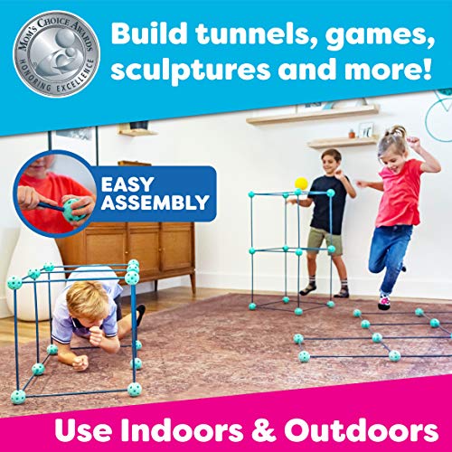 Fort Building Kits for Kids - Fun Forts STEM Building Toys, Play Tent Fort Kit with 81 Pcs - Thumbnail 5