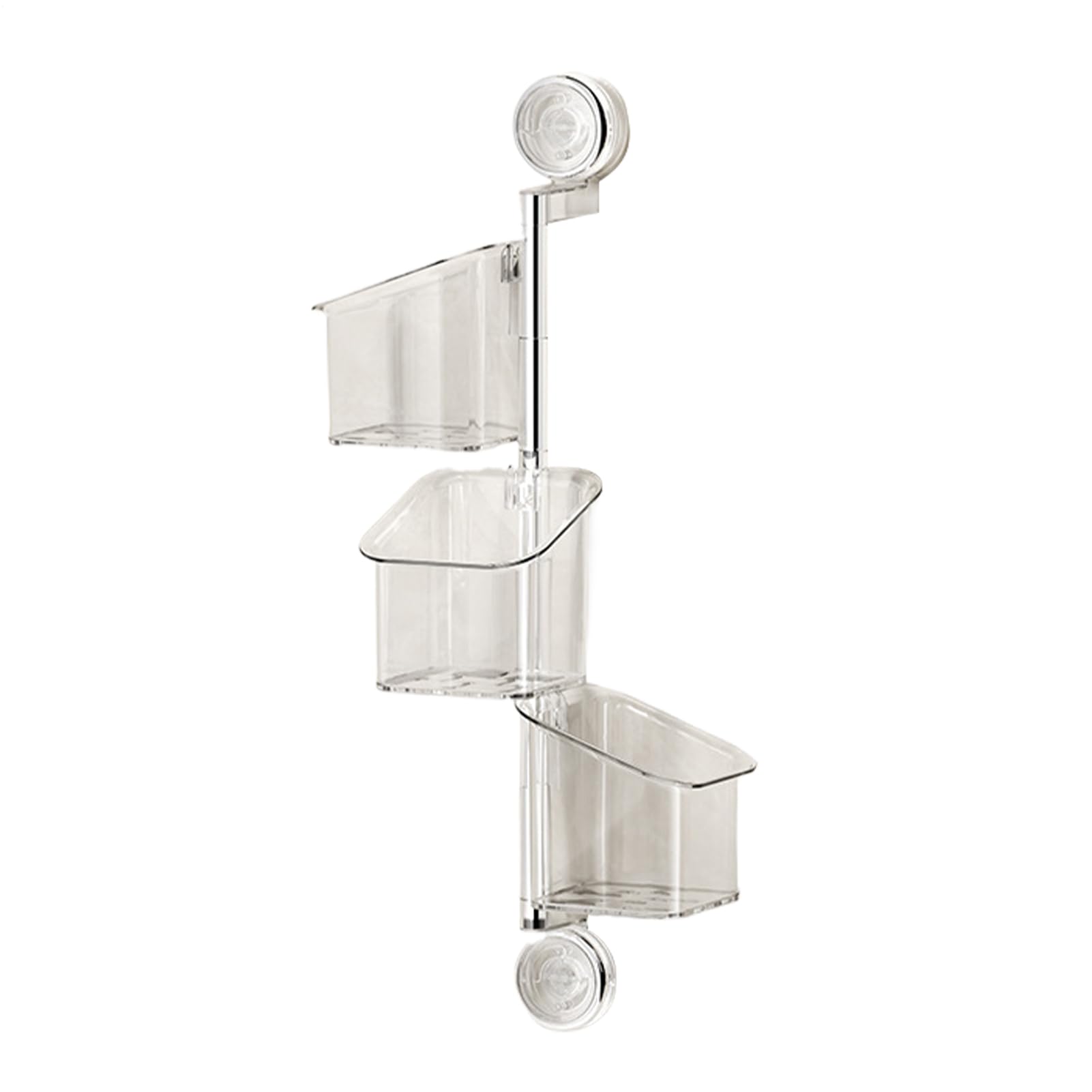 Boîte de rangement de douche rotative : l'accessoire à ventouse mural pour une salle de bain zen