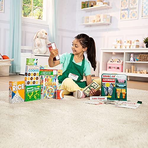 Melissa & Doug Fresh Mart Grocery Store Companion Set | Pretend Play | Play Set | 3+ | Gift for Boy or Girl,Multicolor,8.89 x 27.18 x 34.29 centimeters