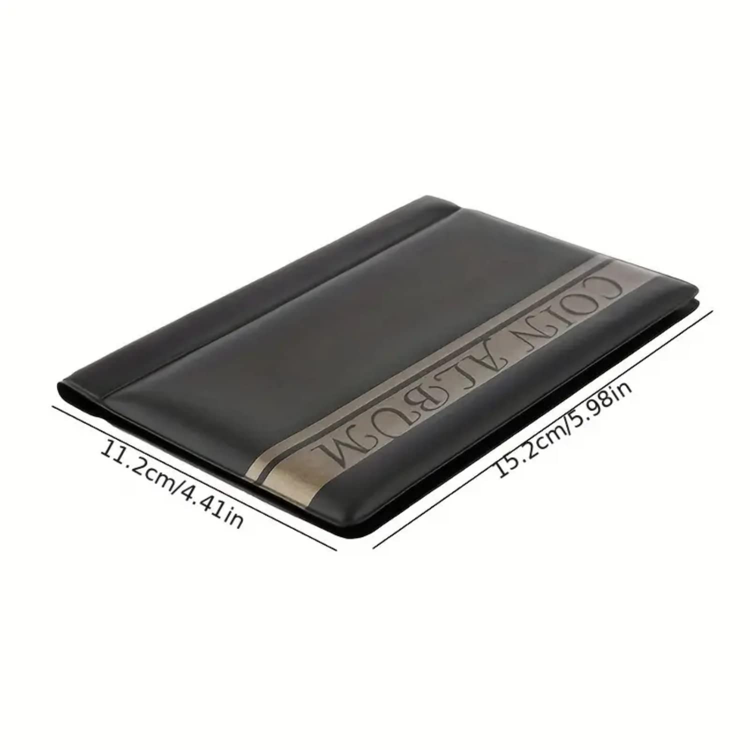 Porta Monete Collezionisti, Raccoglitore Per Monete Con 12 Griglie/Pagina 10 Fogli Adatto Per Monete, Gettoni, Medaglioni, Distintivi, Ecc. (Nero)