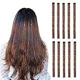 LiaSun 10Pcs/set Highlight Glitter Tinsel Hair Extensions Clip In - Colored Party Sparkling & Shiny...