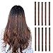 LiaSun 10Pcs/set Highlight Glitter Tinsel Hair Extensions Clip In - Colored Party Sparkling & Shiny Hair Extensions - Multi-Colors Hair Streak Bling Hairpieces (Champaign Gold)