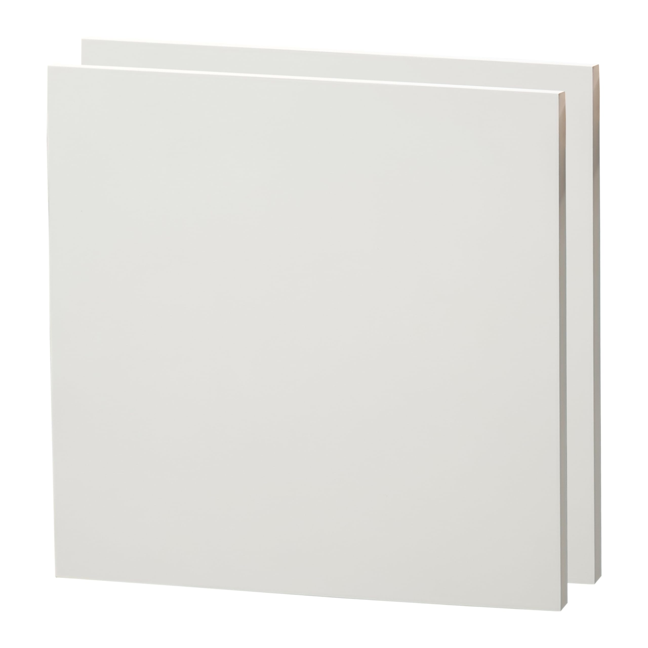 ARTIKUM Lot de 2 planches de peinture en MDF 50 x 50 cm - Blanc apprêté - Profondeur 1,9 cm - Plaque de peinture en MDF avec cadre en pin - Fond de peinture sur bois - Pour peinture, bricolage