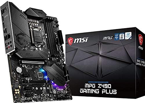 MSI MPG Z490 Gaming Plus Gaming Motherboard (ATX, tenth Gen Intel Core, LGA 1200 Socket, DDR4, CF, Twin M.2 Slots, USB 3.2 Gen 2, 2.5G LAN, DP/HDMI, Mystic Gentle RGB) (Renewed)