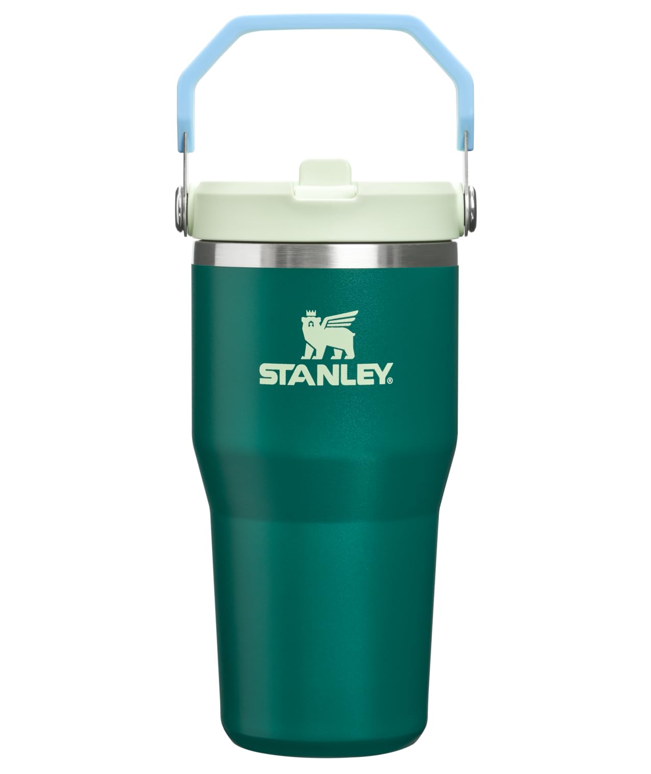STANLEY IceFlow 2.0 Flip Straw Tumbler, 20 oz, Emerald Honeydew | Easy Carry Handle | Twist On Lid and Flip Up Straw | Leak Resistant Water Bottle | Insulated Stainless Steel | BPA-Free