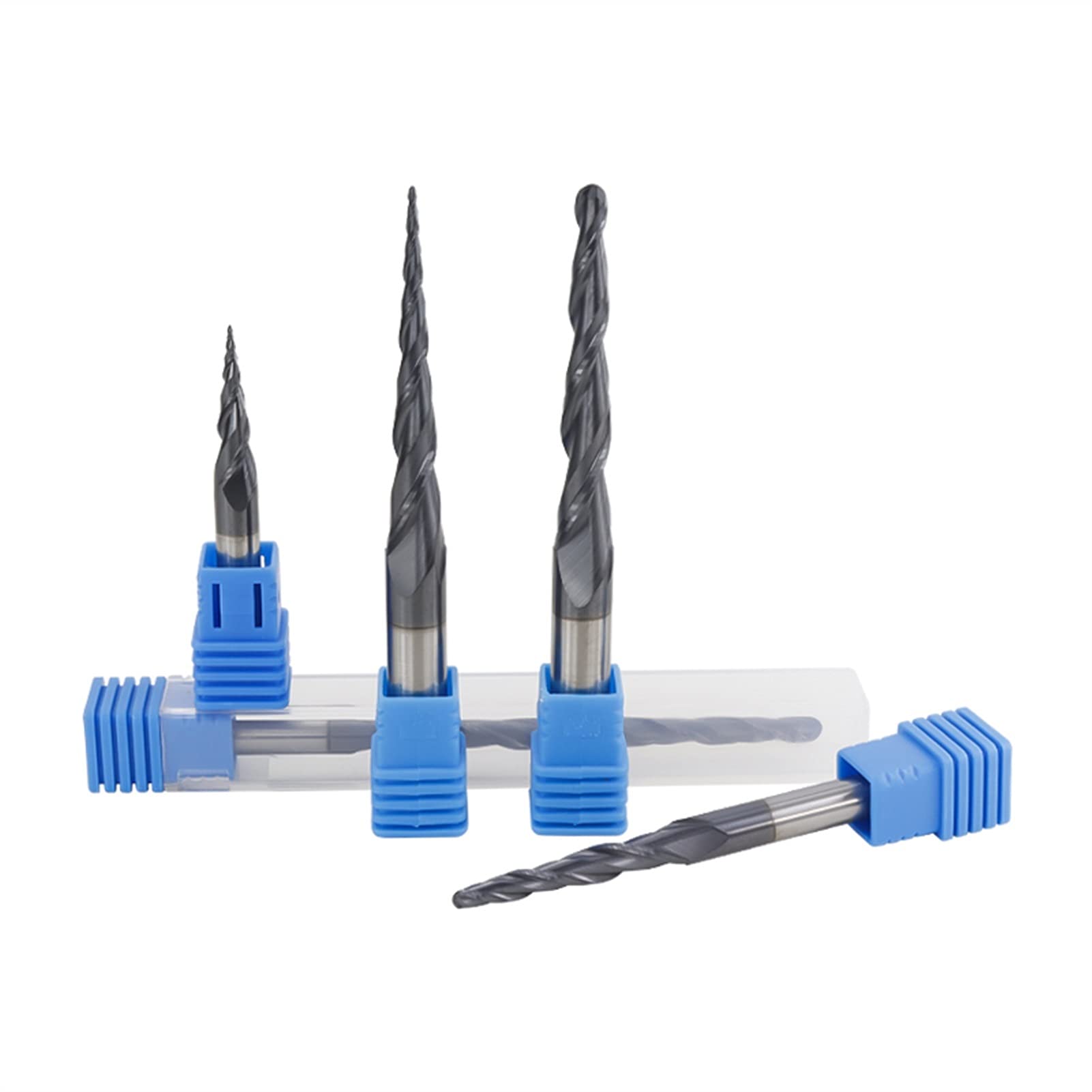 YINGJUN Tungsten Carbide Tapered Ballnose Fin Mill R0.25-R2.0 bit de enrutador CNC for Cortador de molienda de Madera CNC Grabado bit (Size : R1.5xD6x30.5x75L)