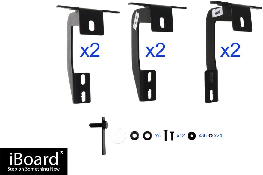 for 2011-2021 Grand Cherokee Sport Utility 4-Door (Nerf Bar Side Steps) 6" Black Eboard Running Boards