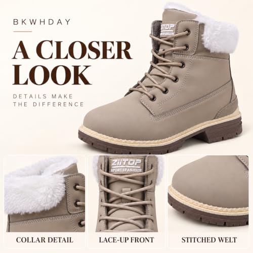 BKWHDAY Winter Boots for Women Snow Boot Waterproof Non Slip - image 9