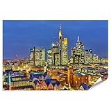 islandburner XXL Bild Poster Frankfurt Skyline bei Nacht 