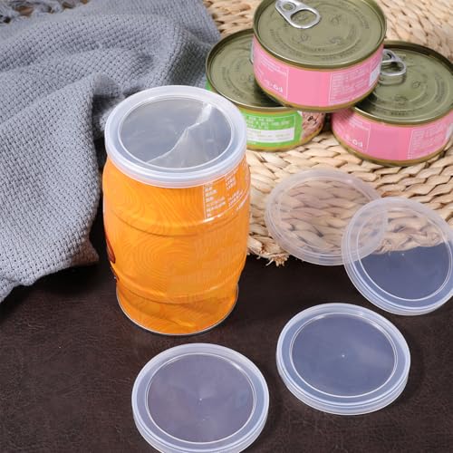 6 Stück Dosendeckel,Deckel für Dosen,Waschbar Dosendeckels Deckel für Katzen & Hundefutter Dosen Transparent Dosendeckels Wiederverwendbar Konservendosen Decke zum Katzenfutter Tierfutterdosen-75mm