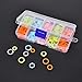 240 Pieces Knitting Stitch Marker, Plastic Smooth Coloured O-Rings with Clear Storage Box, Crochet Ring Assorted Knitting Needle Clip Multiple-size