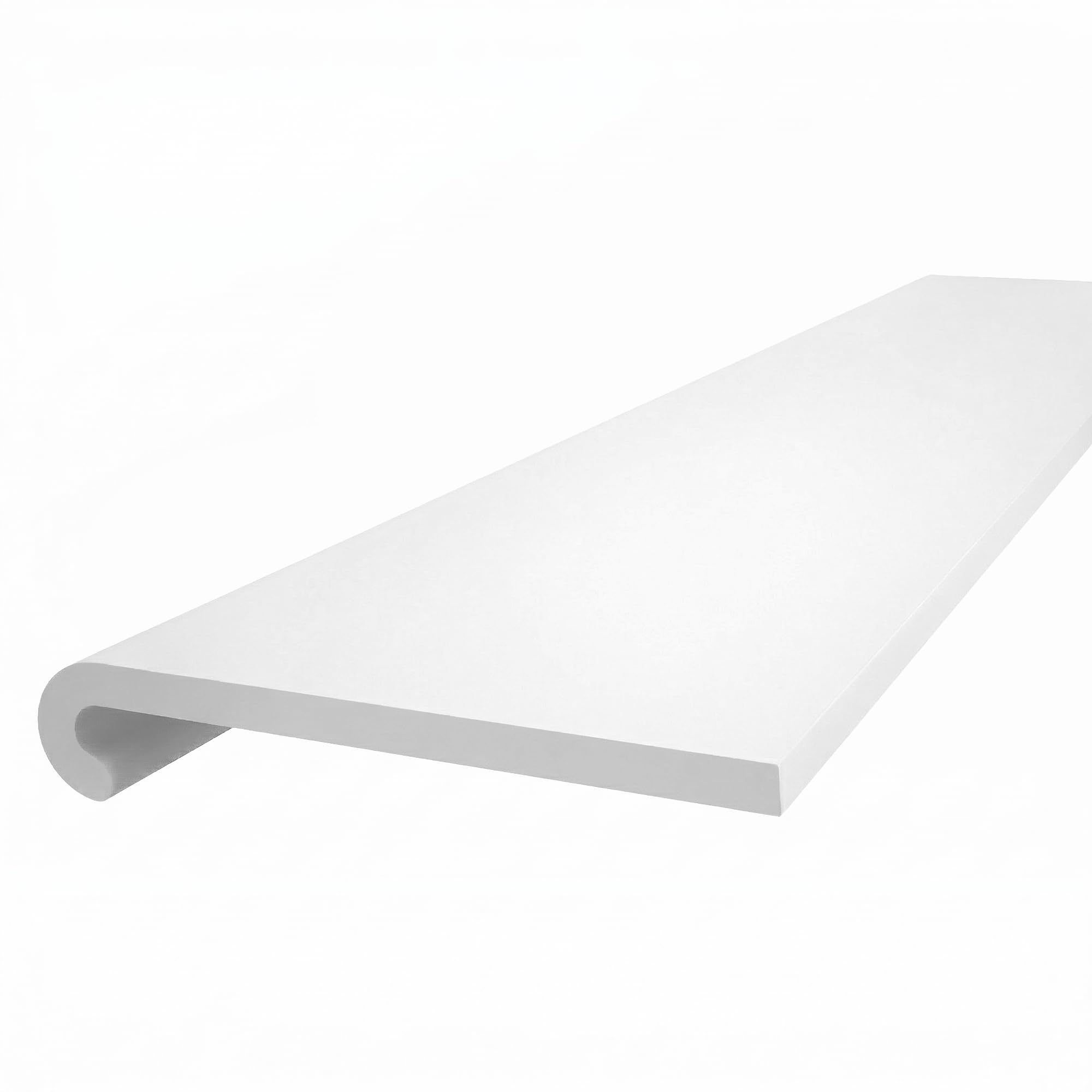 Windows 4 You uPVC Bullnose Window Sill Cover 210mm White, Capping Board with End Caps Included, Length Options (1 m)