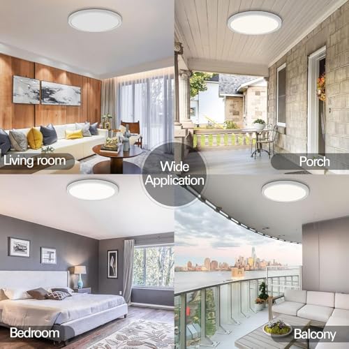 Image of hykolity 18 Inch LED Round Flat Panel Light,32W,3200LM,3CCT