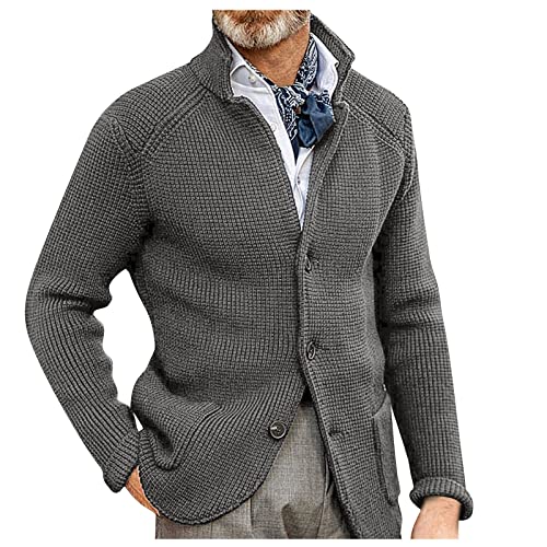 Jackets for Men Autumn and Winter Men's Fashion Cardigan Warm Lapel Hooded Jacket Sweaters Jackets