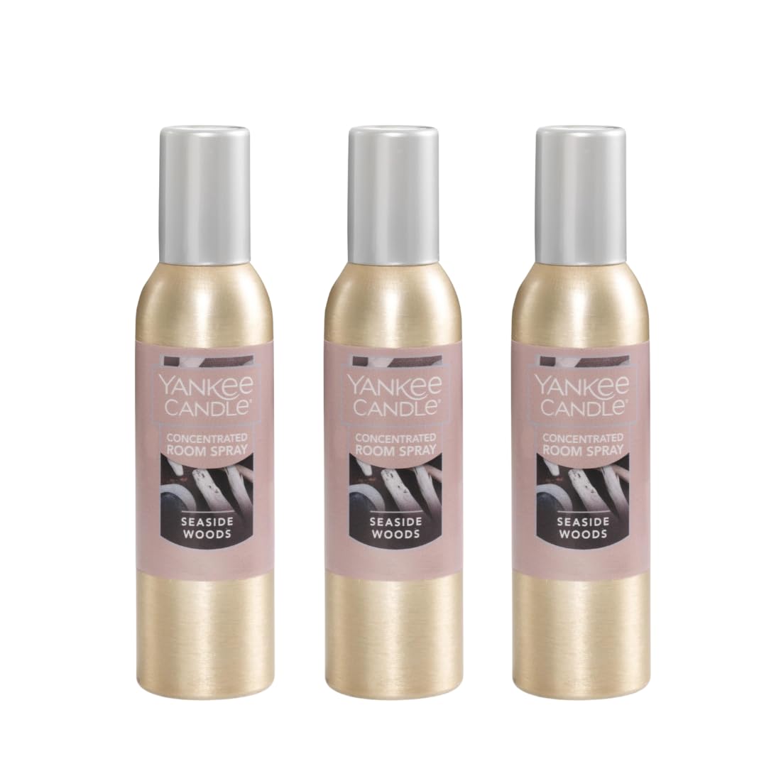 Yankee Candle Concentrated Air Freshener Room Spray, Odor Eliminator for  Home, Bathroom, Seaside Woods, Oz (Pack of 3)