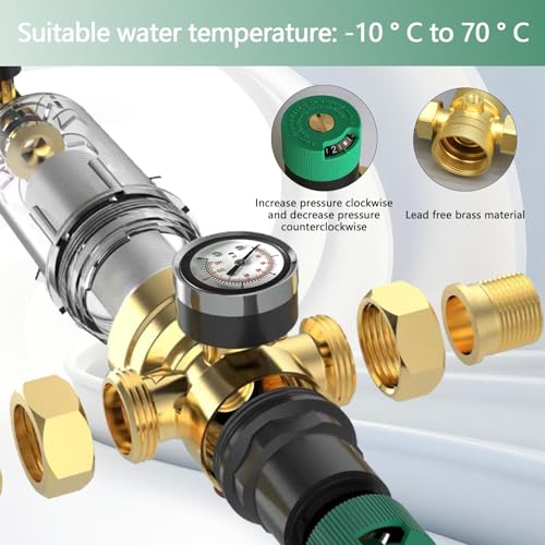Water Filter with Pressure Reducer and Pressure Gauge - Image 4