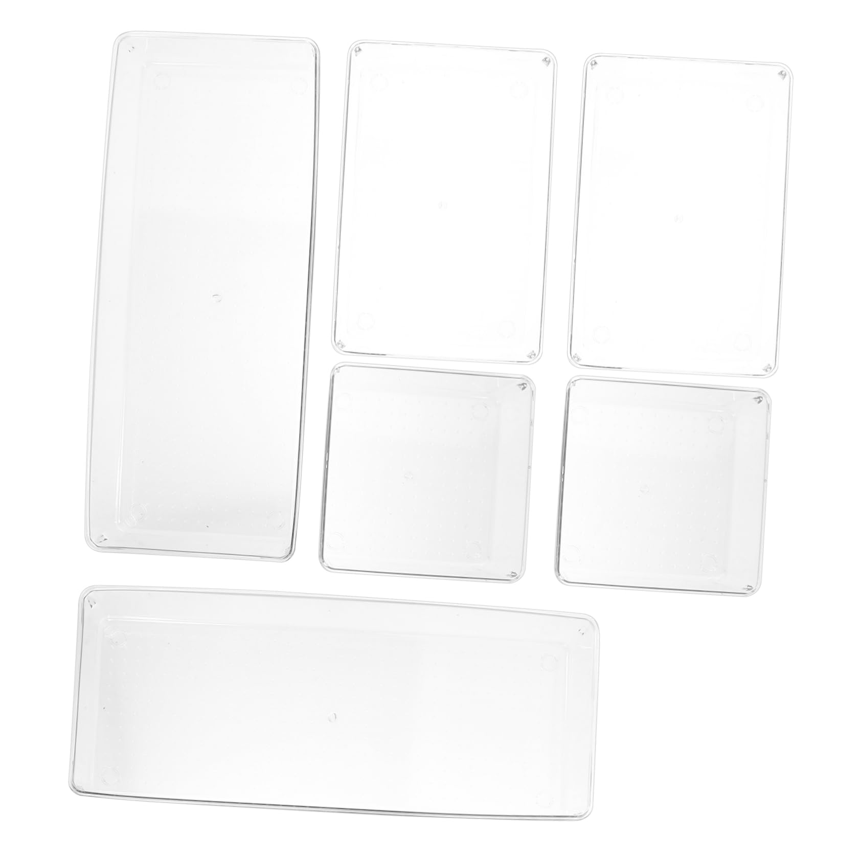 Organisateur de Tiroir 6 Pièces en Pet Transparent à Compartiments